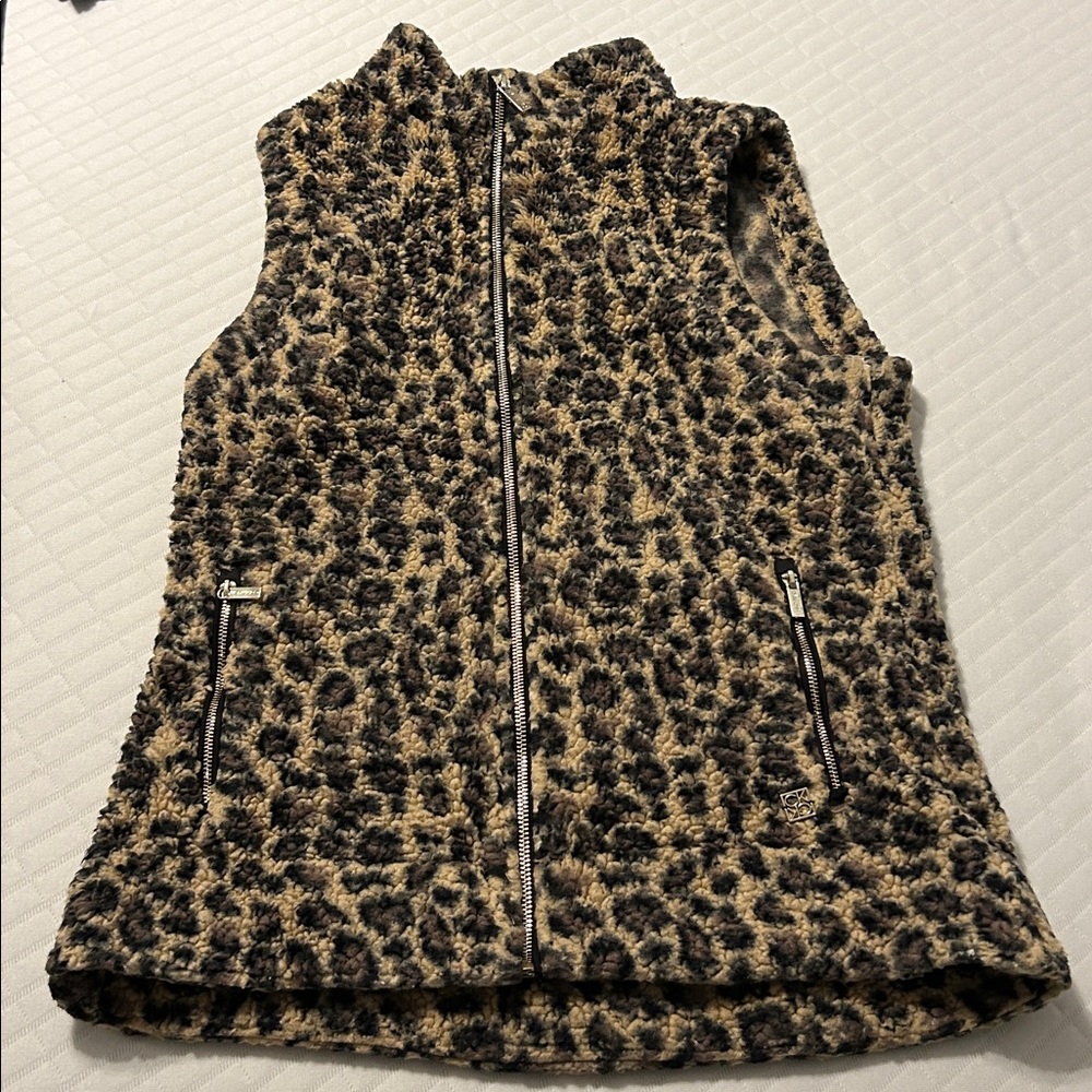 Calvin Klein Animal Print Fleece Vest